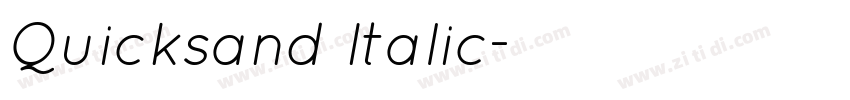 Quicksand Italic字体转换